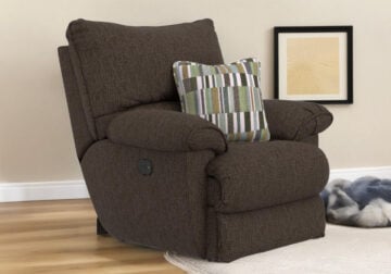 Lenny Chocolate Power Lay Flat Recliner