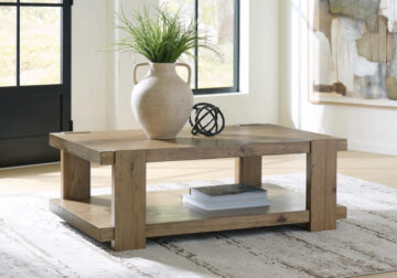 Flangren Light Brown Rectangular Cocktail Table