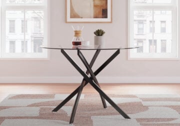 Pharwynn Black Round Dining Table