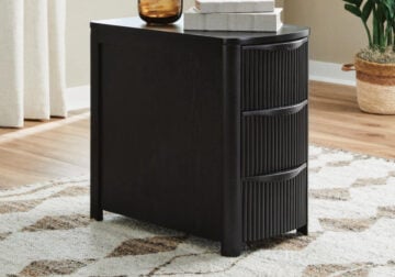 Camdill Black Chair Side End Table