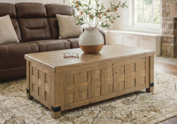 Ridgester Light Brown Lift Top Cocktail Table
