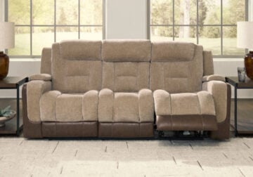 Mixed Motion Brownstone Power Reclining Sofa