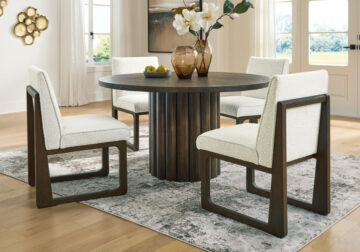 Radkin Burnished Brown 5pc. Round Dining Table Set