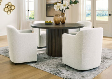 Radkin Brown 5pc. Round Dining Table Set