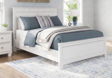 Fortman White Full Panel Bed