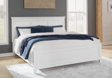 Fortman White King Panel Bed